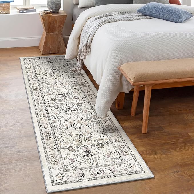 LOKHOM Washable Runner Rug, 2x6 Non-Slip Vintage Kitchen Rug - Image 3