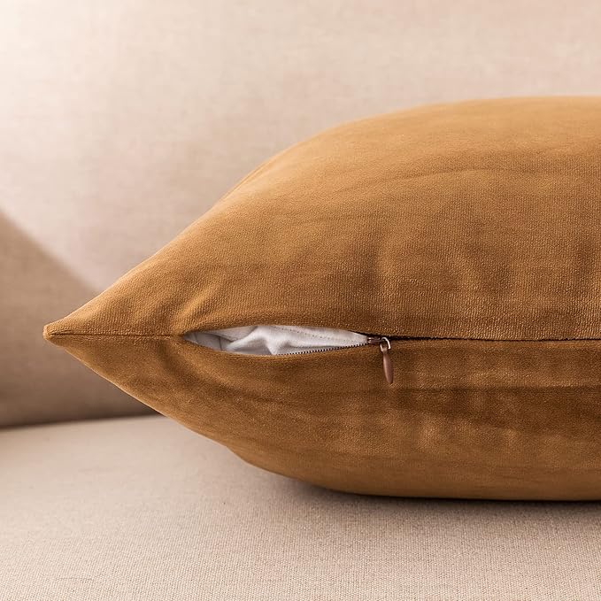 NiNi ALL Decorative Throw Pillow Covers Pack of 2, Velvet Cushion Case - Image 5
