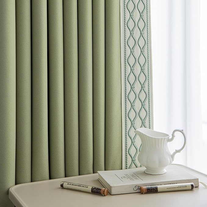 VisionaryHomeDesign Green Pinch Pleat Curtains - Image 4