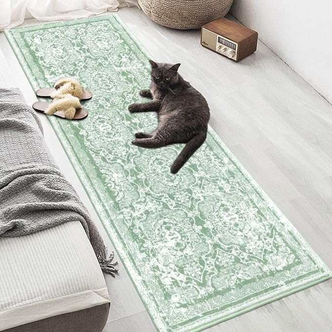 Vaukki Hallway Runner Rug, Vintage Shaggy Soft Laundry Rug Runner, Non Slip - Image 6