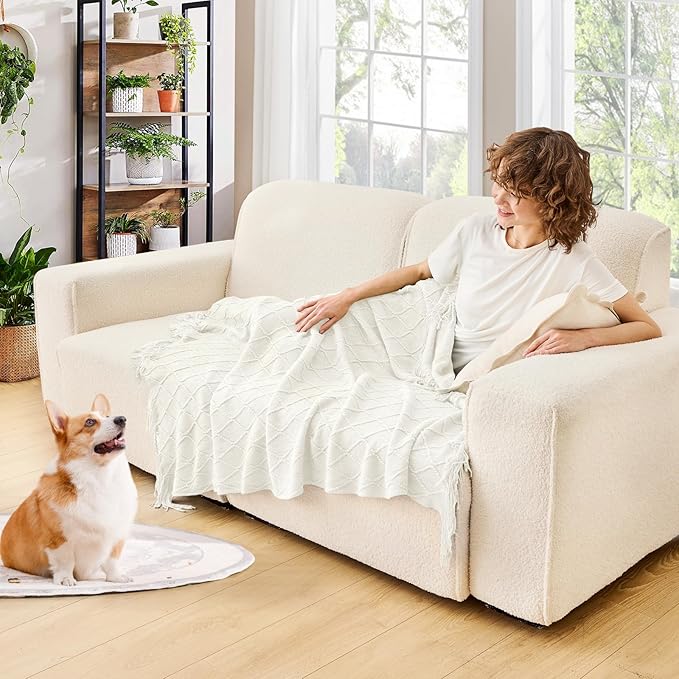 inhand Knitted Throw Blanket for Couch and Bed, Soft Living Room Home Decor - Image 2