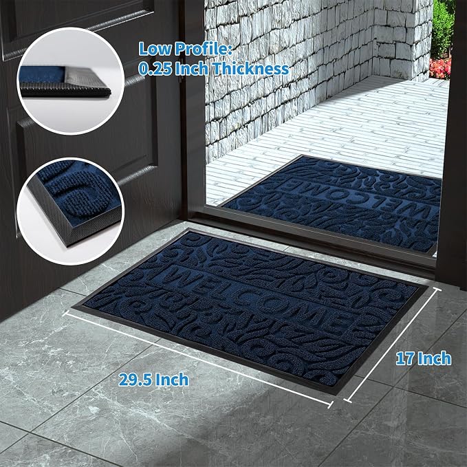Yimobra Welcome Mat Outdoor 29.5x17, Waterproof Non-Slip Outdoor Mats - Image 4