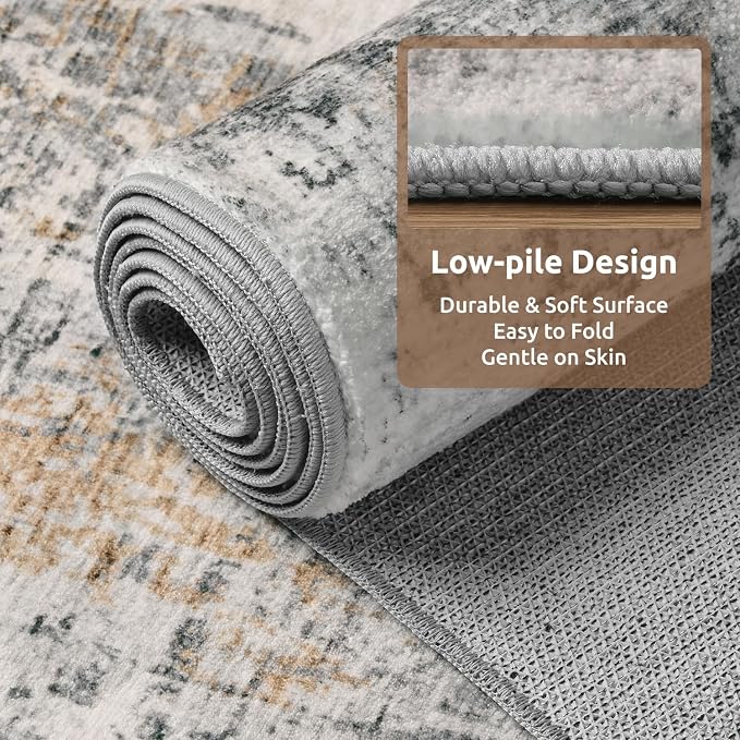 AMOAMI 2 x 8 Hallway Runner Rug Non Slip Super Soft Long Runner Rugs Machine - Image 4