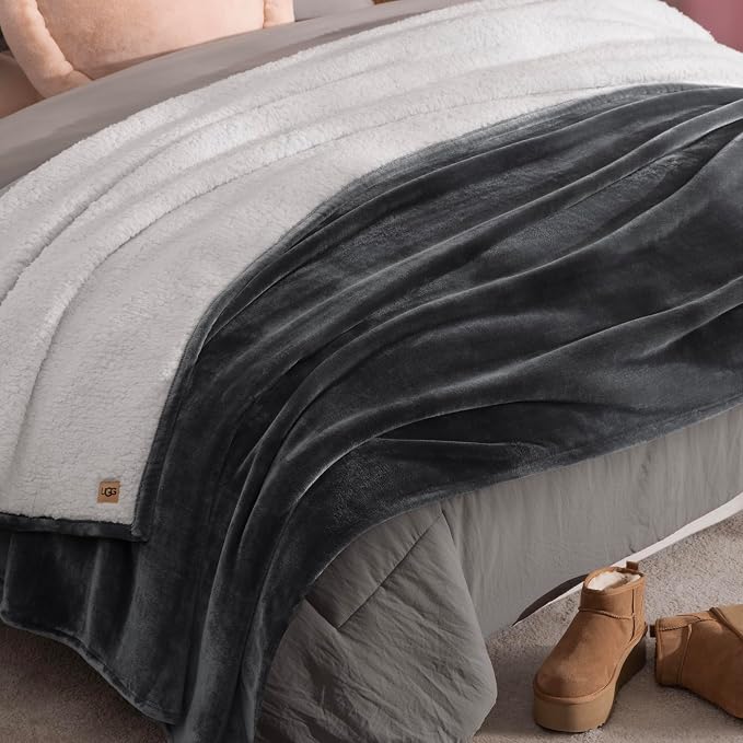 UGG Nita King Size Blanket for Bed, Cozy Fluffy Blanket, Ultra Soft California - Image 6