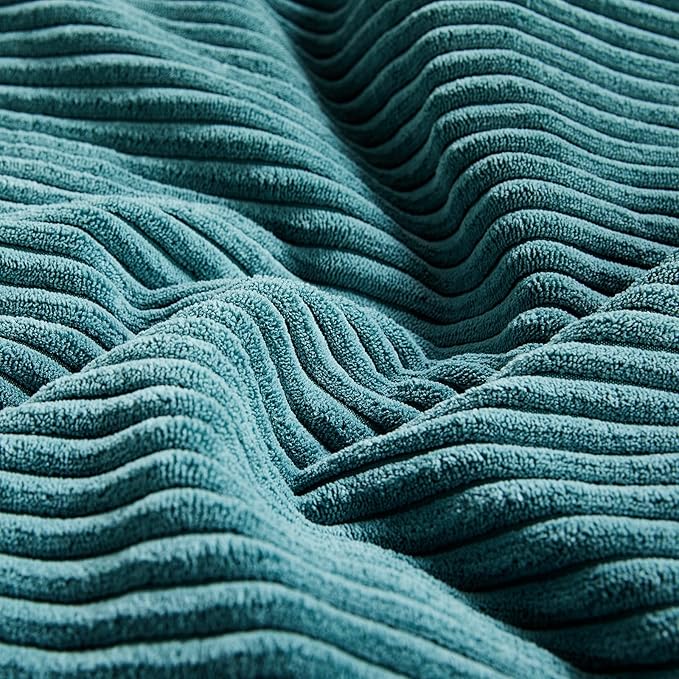 Fancy Homi 2 Packs Teal Long Lumbar Decorative Throw Pillow Covers 16x24 Inch - Image 5
