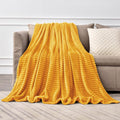 BEDELITE Fleece Throw Blanket for Couch – 3D Ribbed Jacquard Soft and Warm by BEDELITE
