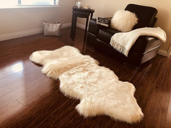 Free Shape Luxury Soft Fluffy Shag Area Rug Single and a Half 2'x4', 60x120cm by LAMBZYRUGS