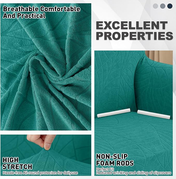 YEMYHOM Couch Cover Latest Jacquard Design High Stretch Sofa Chair Covers - Image 3