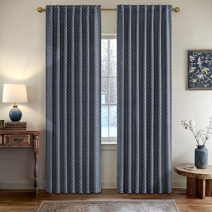MIULEE Decorative Back Tab Linen Curtains - Image 2