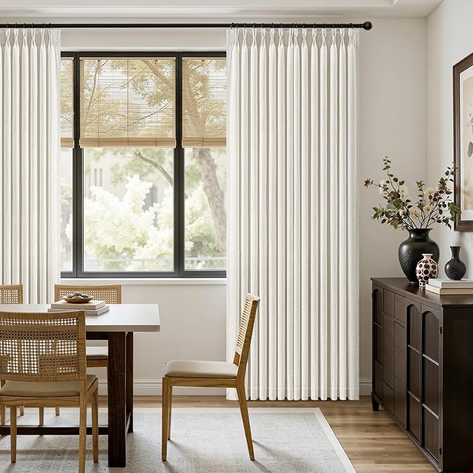 MIULEE Pinch Pleated Thick Linen Curtains 90 Inches Long 2 Panels - Image 5