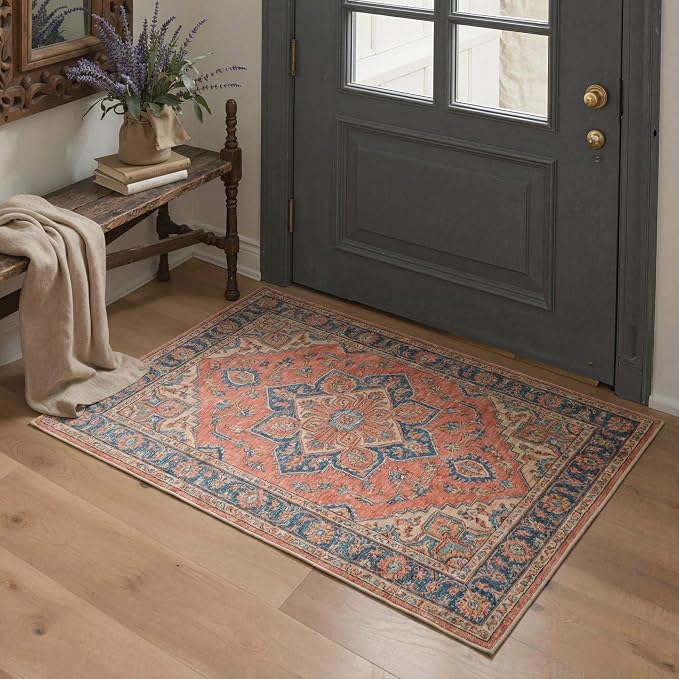 GENIMO 2x5 Runner Rugs for Hallway, Machine Washable Non Slip Vintage Rugs - Image 3