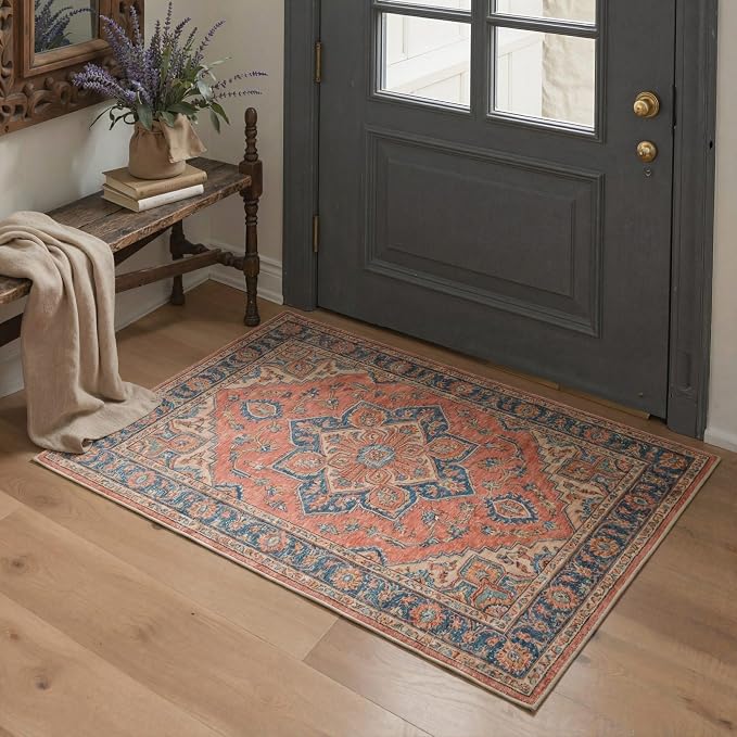 GENIMO 5x7 Area Rugs for Living Room, Machine Washable Rug, Non Slip Indoor - Image 5