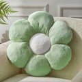 Green Flower Pillow，19.6In Floor Pillow Cushion Flower Shaped Throw Pillow Cute by Vdoioe