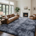 yongyangjuxin Fluffy Rug Shaggy Area Rug, Mottling Dark Grey 8x10 Area Rugs by Yongyangjuxi