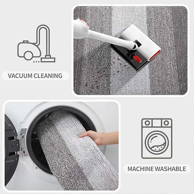 Kitinjoy Indoor Outdoor Door Mat, 59x36 Non-Slip Absorbent Dirt Trapper - Image 5