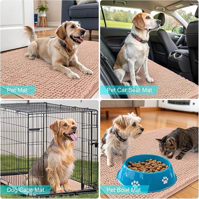 OLANLY Dog Door Mat for Muddy Paws 30x20, Absorbs Moisture and Dirt, Absorbent - Image 7