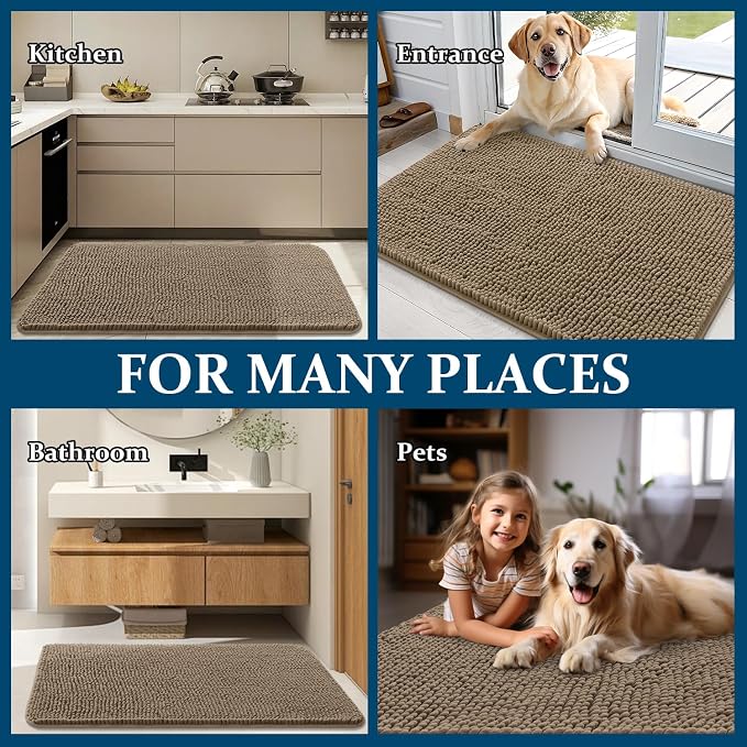 OLANLY Dog Door Mat for Muddy Paws 59x20, Absorbs Moisture and Dirt, Absorbent - Image 8