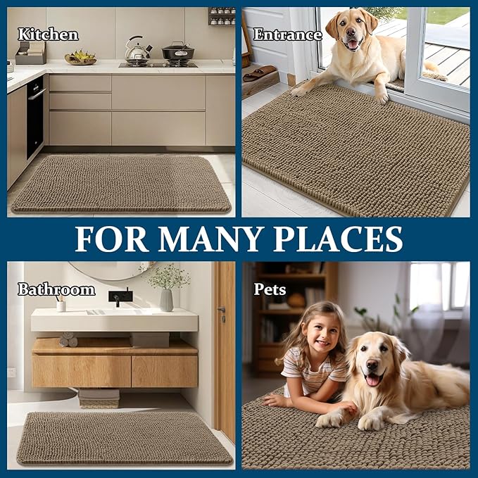 OLANLY Dog Door Mat for Muddy Paws 47x20, Absorbs Moisture and Dirt, Absorbent - Image 8