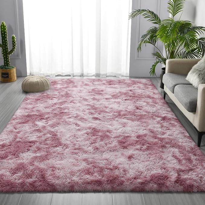 Deerhoo Shag Area Rug, 4 X 6 Tie-Dyed Plush Fuzzy Rugs - Image 3