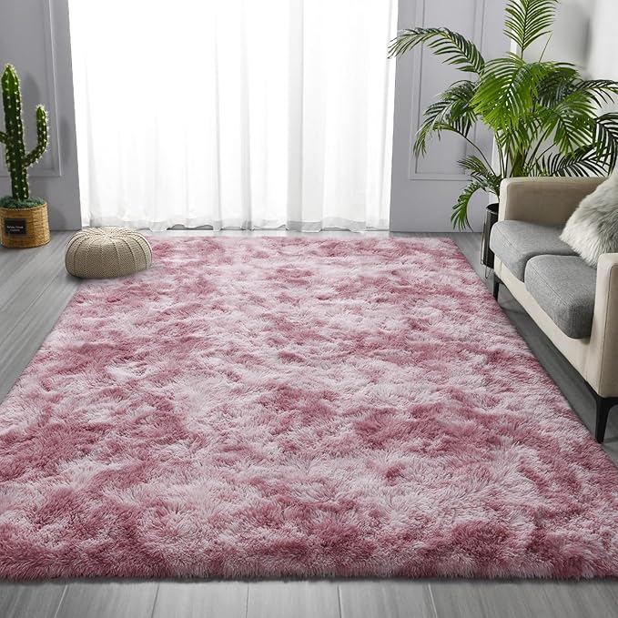 Deerhoo Large Shag Area Rugs 5 x 8, Tie-Dyed Plush Fuzzy Rugs - Image 3