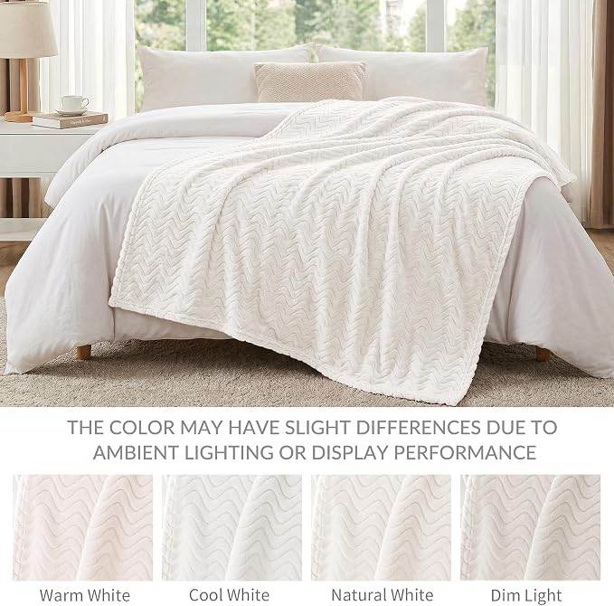 Exclusivo Mezcla Queen Blanket for Bed, Cozy Lightweight Fleece Blankets for - Image 5