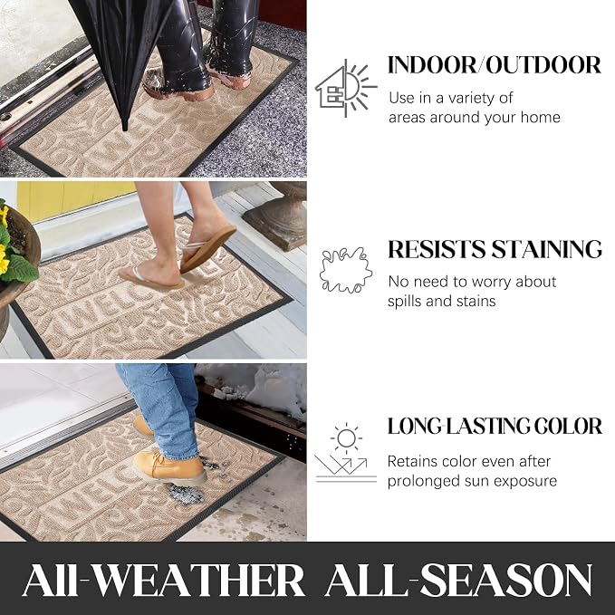 Yimobra Large Welcome Mat 60x36, Waterproof Non-Slip Outdoor Mats - Image 5
