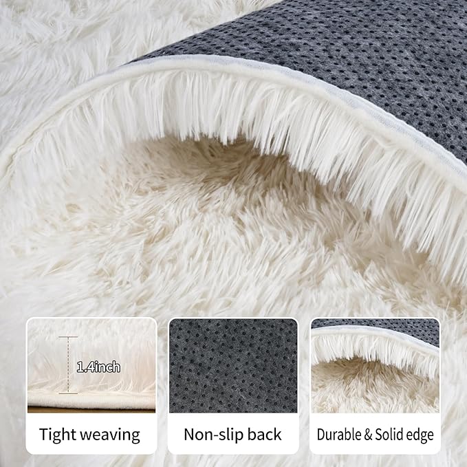 Area Rug for Living Room 6x9, Ultra Soft Shaggy Area Rugs for Bedroom, Upgrade - Image 3