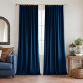 NICETOWN Navy Blue Velvet Blackout Curtains 96 inch Long by NICETOWN