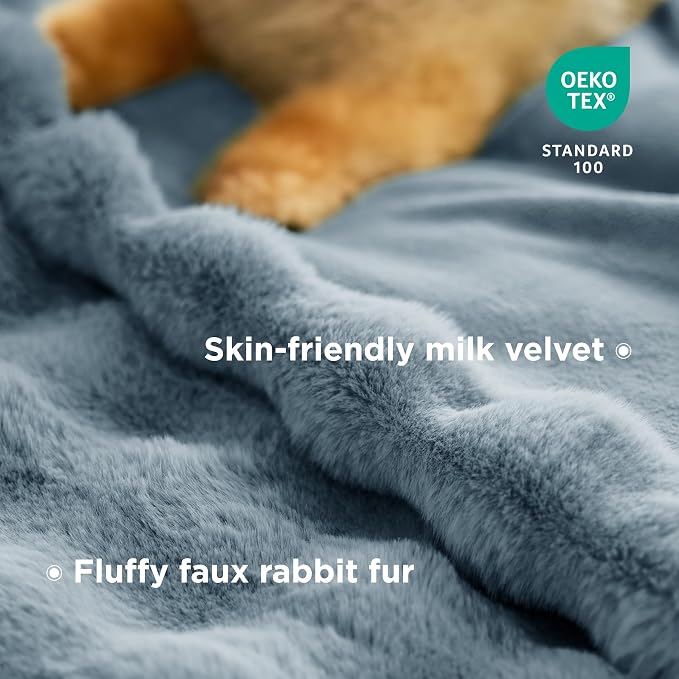 Bedsure GentleSoft Fluffy Fuzzy Twin Blanket, Soft Cozy Fleece Faux Fur Blanket - Image 3