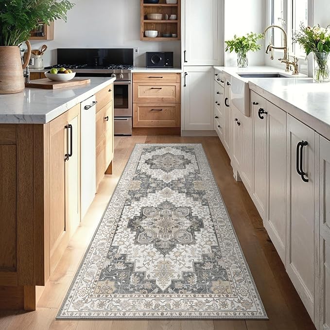 GENIMO 2x12 Runner Rugs for Hallway, Machine Washable Non Slip Vintage Rugs - Image 8