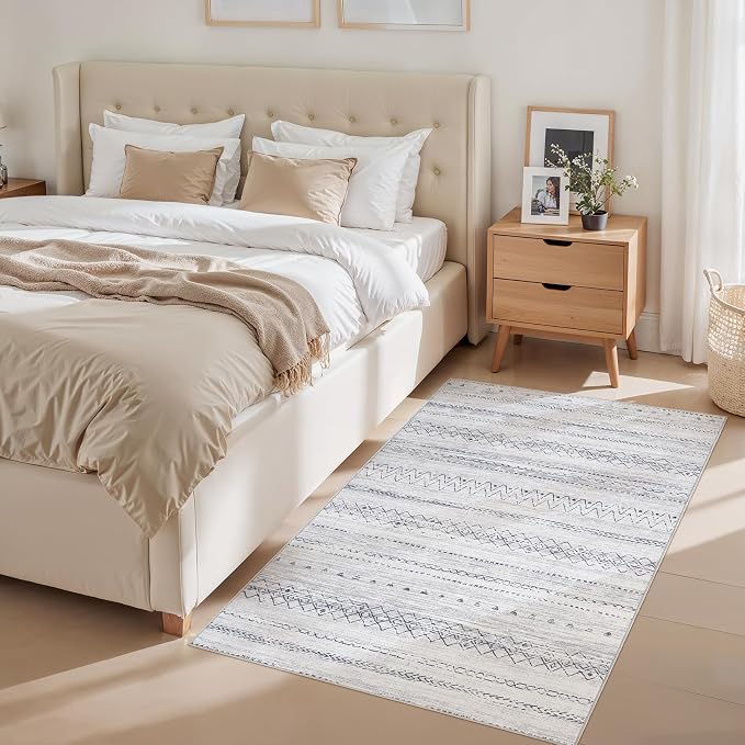 cotiled 3x5 Area Rug Living Room: Washable Boho Rugs by COTILED