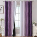 Estelar Textiler Purple and Grayish White Blackout Curtains 108 Inches Long by ESTELARTEXTILER