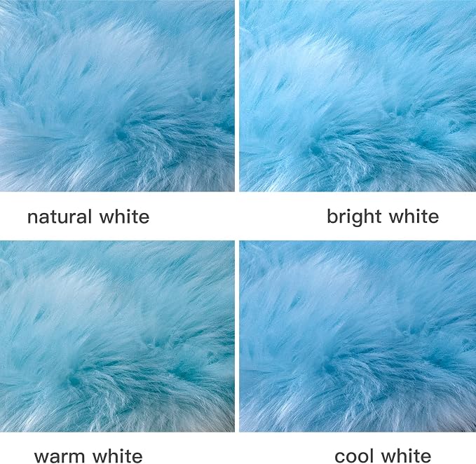 SERISSA Ultra Soft Fluffy Rug Sky Blue Faux Sheepskin Fur Rug Shaggy Couch - Image 5
