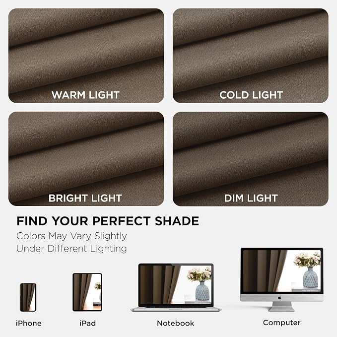 Joydeco Blackout Curtains 108 Inches Long 1 Panel, Thermal Insulated Long - Image 7