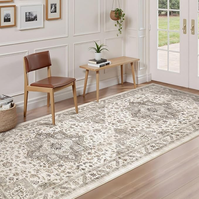 Vintage Hallway Runner Rug 3x10: Large Soft Washable Entryway - Image 2