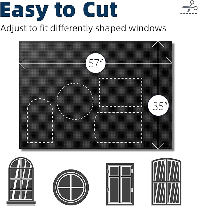 NIGHTON Portable Blackout Curtains 35"×59", Strong Hook and Loop Tape Strips - Image 5