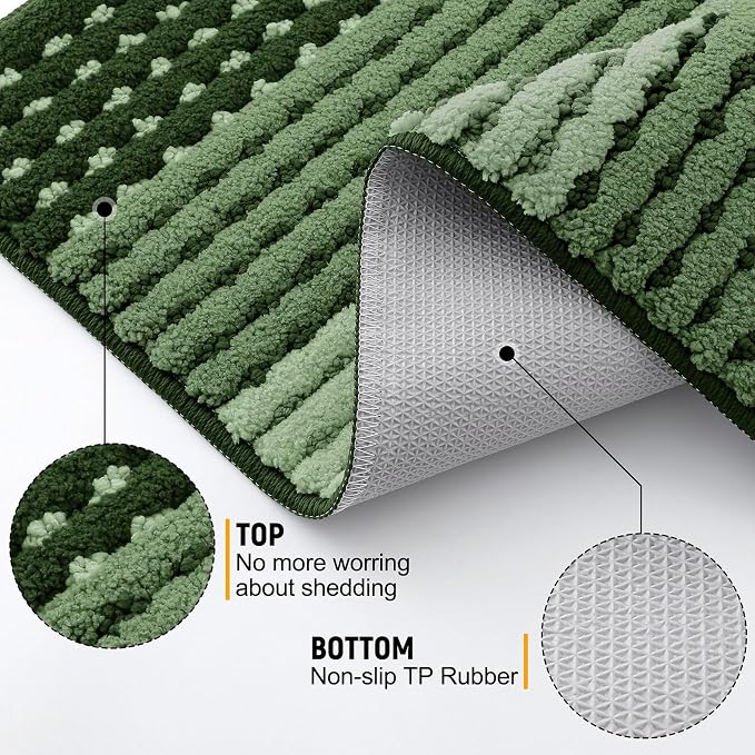 Kitinjoy Indoor Outdoor Door Mat, 30x17 Non-Slip Absorbent Dirt Trapper - Image 3