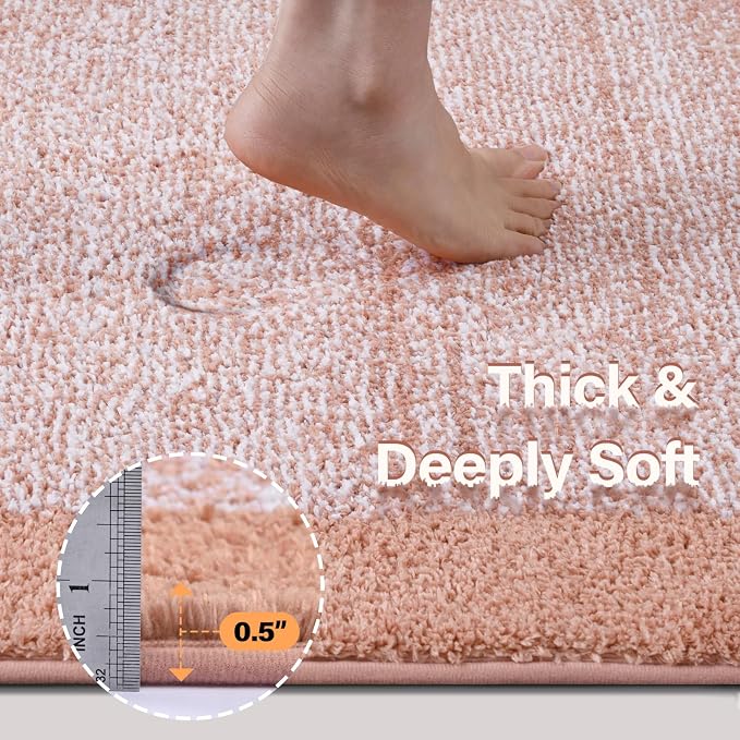 36x24 Large Bathroom Rugs Washable Non Slip, Soft Absorbent Quick Dry Mats - Image 4