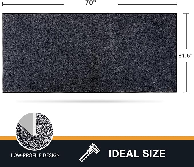 PURRUGS Dirt Trapping Door Mat 31.5" x 70", Non-Slip Machine Washable Entryway - Image 2