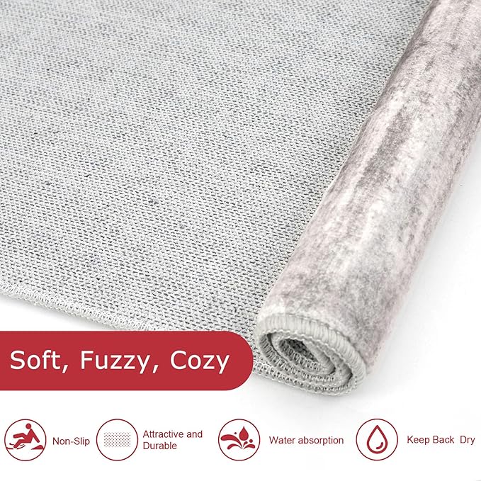 KOZYFLY 3x10 Ft Rug Modern Ombre Runner Rug - Image 6