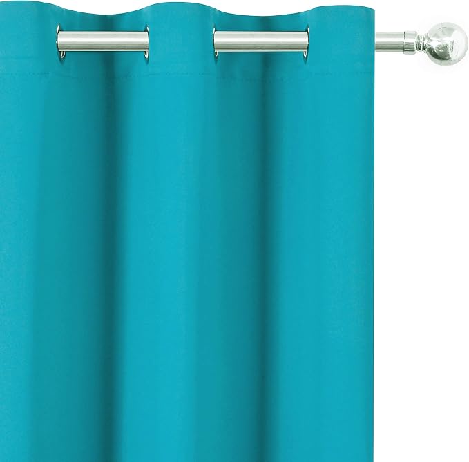 LEMOMO Teal Blackout Curtains 34 x 54 Inch Length/Set of 2 Curtain - Image 7