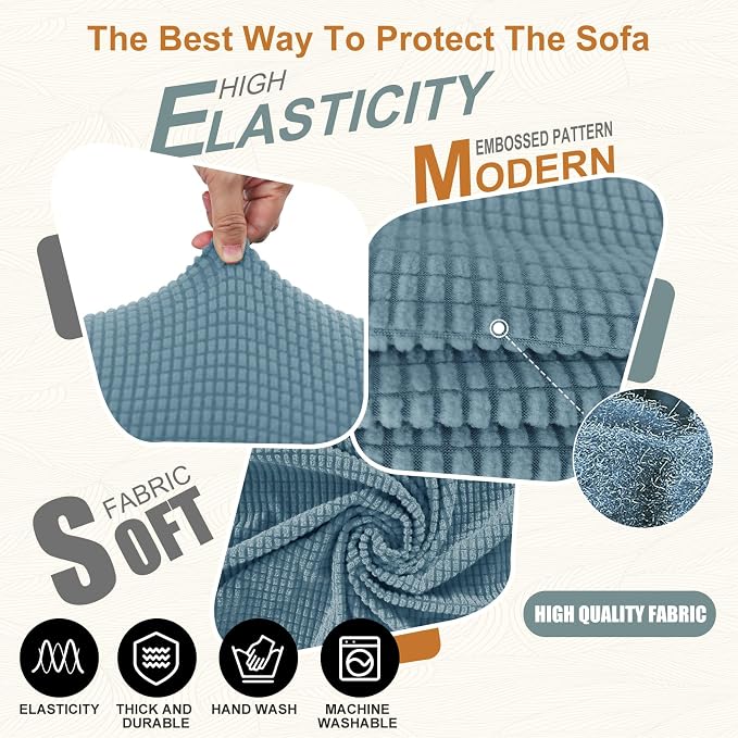 Stretch Couch Cover Washable Sofa Slipcover Furniture Protector - Image 6