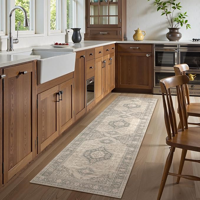 Lahome Oriental Hallway Runner Rug Non Slip, 2.5x8 Kitchen Washable Runner Soft - Image 2