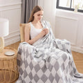EMME Checkered Throw Blanket Cotton by EMME