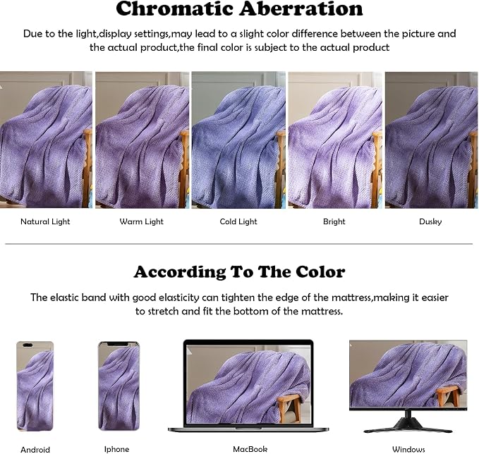 NEWCOSPLAY Super Soft Queen Blanket Lavender Premium Silky Flannel Fleece - Image 6