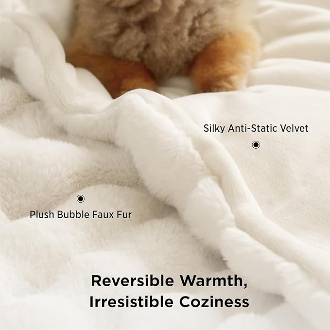 Bedsure GentleSoft Fluffy Faux Fur Throw Blanket - Image 4