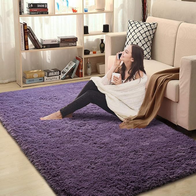Merelax Soft Modern Indoor Large Shaggy Rug - Image 5