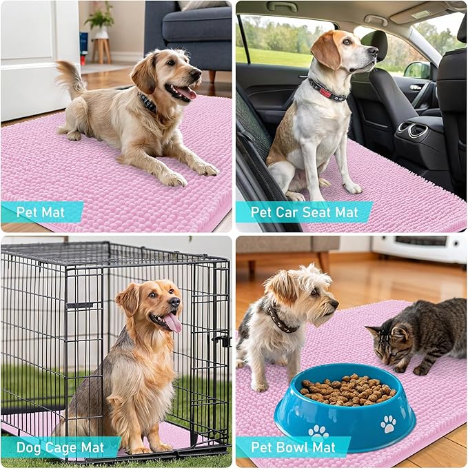 OLANLY Dog Door Mat for Muddy Paws 44x24, Absorbs Moisture and Dirt, Absorbent - Image 7