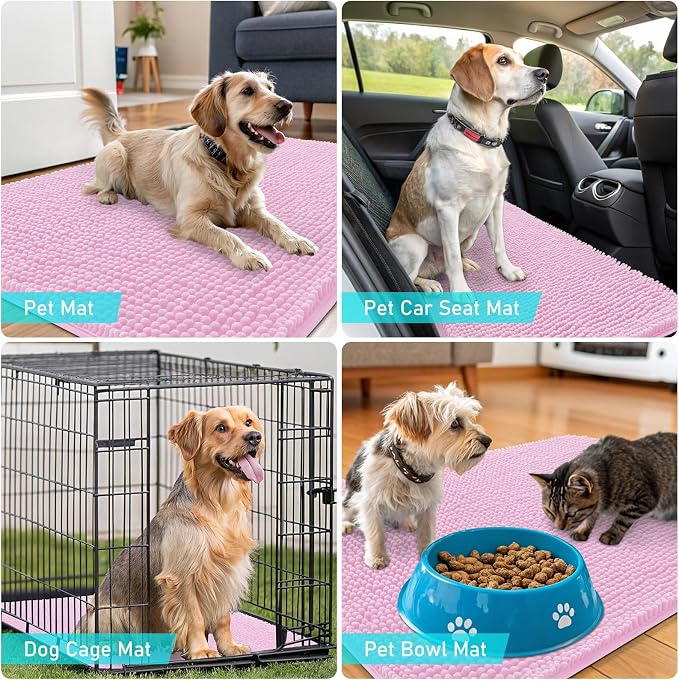 OLANLY Dog Door Mat for Muddy Paws 34x21, Absorbs Moisture and Dirt, Absorbent - Image 7