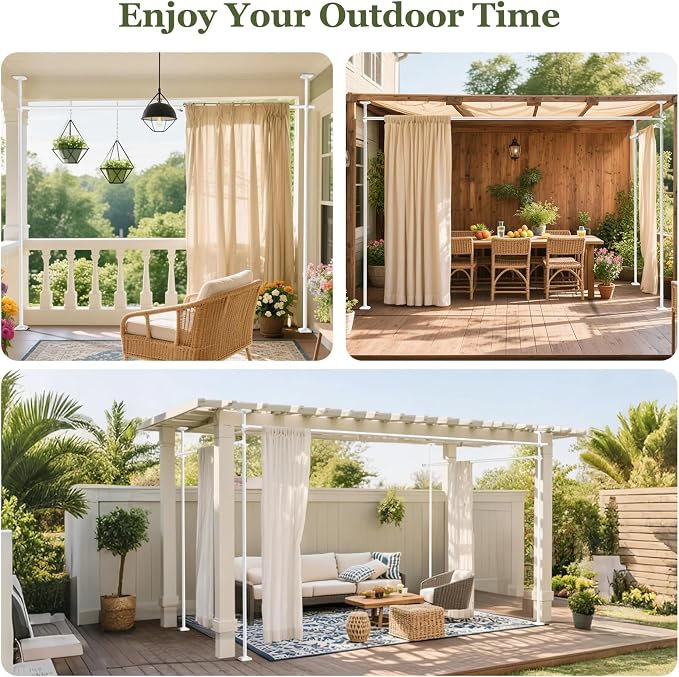Goovilla Room Divider for Room Separation, Tension Curtain Rods No Drilling - Image 9